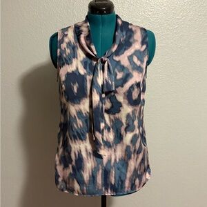 Ann Taylor Ikat Sleeveless Blouse Top